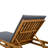 Maolis Patio Acacia Wood Chaise Lounge With Adjustable Backrest & Cushion-204570774