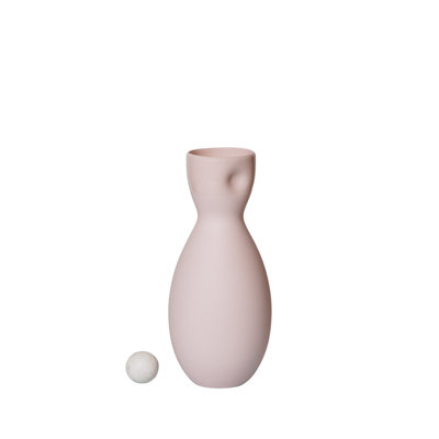 Carafe ou vase en porcelaine à motif empreinte digitale de la série Unique
