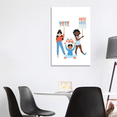 Vote, Vote, Vote 1 Piece Wrapped Canvas Painting