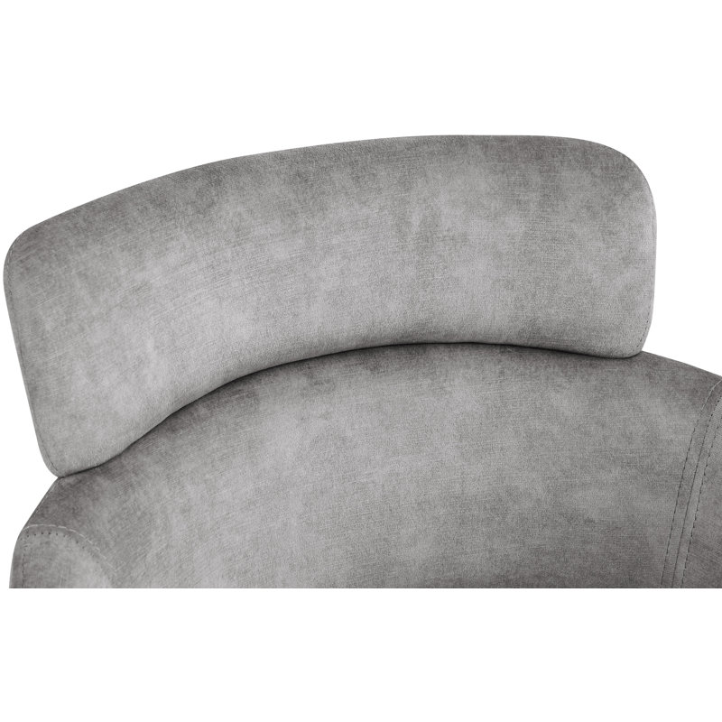 Chaise en velours Yara, Velours gris