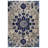 Albasa Collection Digital Print Cotton-Polyester Blue Gray Moroccan Rug-1926004163