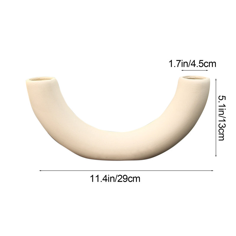 White Plain Vase Dry Vase