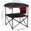 Table de camping pliante, 4 porte-gobelets, support de 66 lb, installation facile pour les pique-niques extérieurs avec chargement, tissu, utilisation rapide