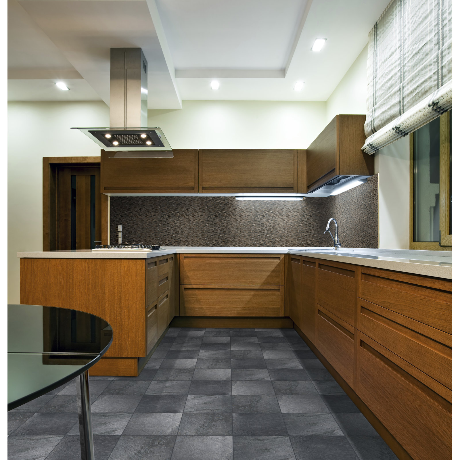Strata Gris 12 in. x 12 in. Honed Quartzite Floor and Wall Tile
