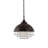 1 - Light Metal Rust Dome Vintage Pendant Light with Crystals