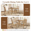 Ensemble table et chaises extensibles et gain de place (comprend la table et les chaises), en MDF et bois, style moderne pour petites cuisines-570783689