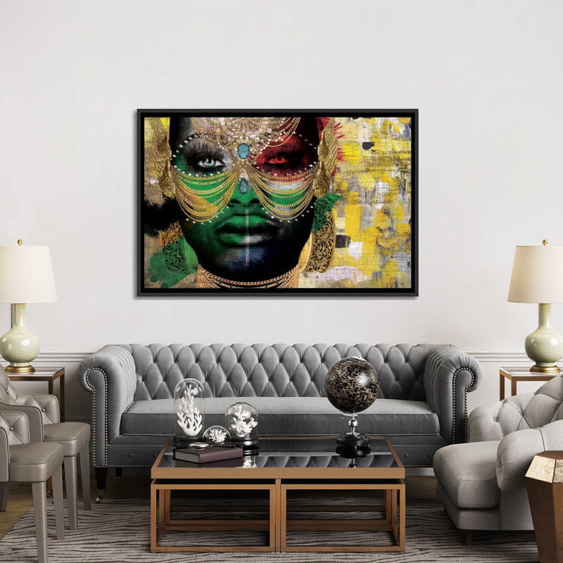 «Girl» par Nikki Chu - reproduction, H 40 po x l 60 po x 1,5 po, Cadre noir