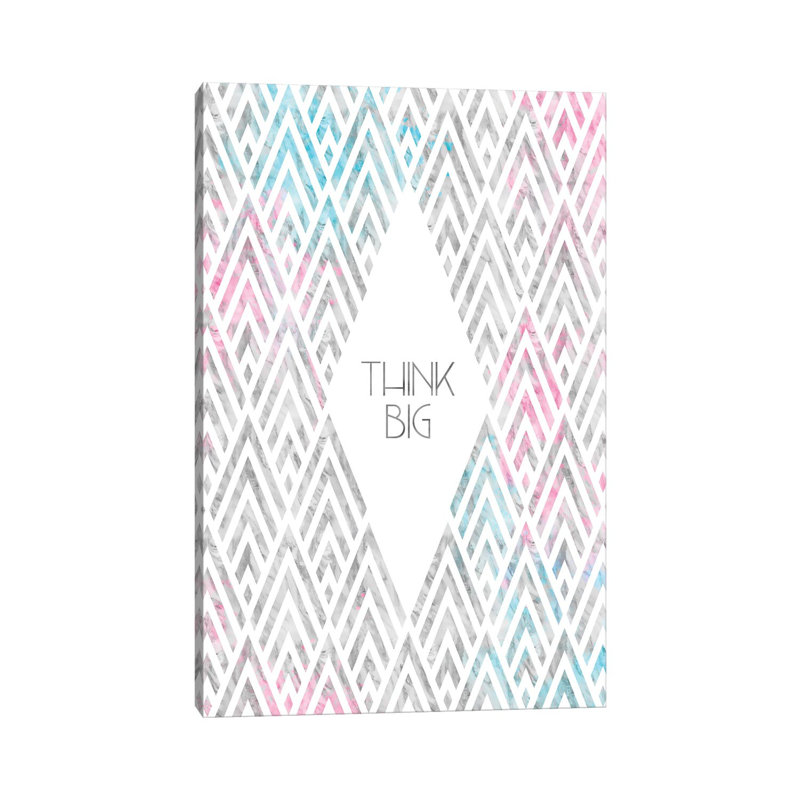 Think Big by Melanie Viola - Print on Canvas, 20.32 cm H x 30.48 cm W, Wrapped Canvas