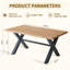 Pine Metal Base Dining Table