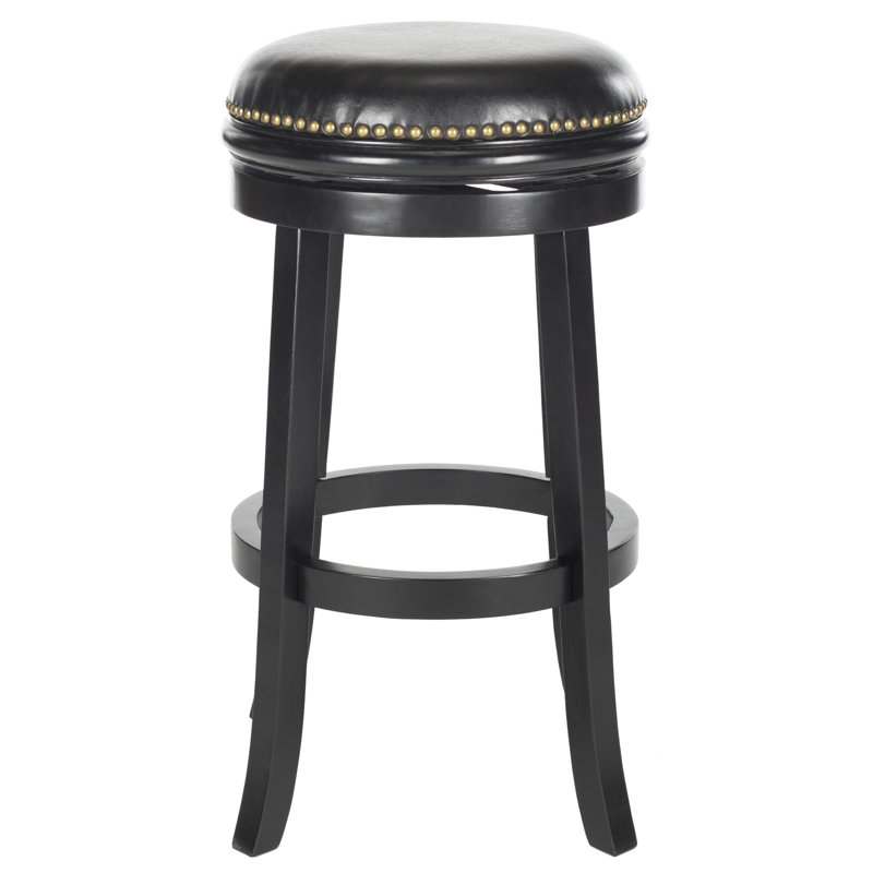 Tabouret pour bar pivotant de 29 po Brockway, Blanc, Noir