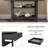 Elysium 52" Wood Console Table With Large Drawers And Open Shelves, Convertible Multi-Function Dining Table-2010087037