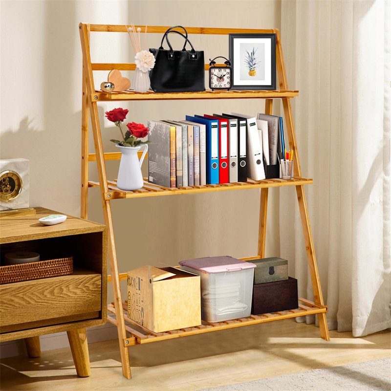 Solid Wood Plant Stand 3 Tier, Beige