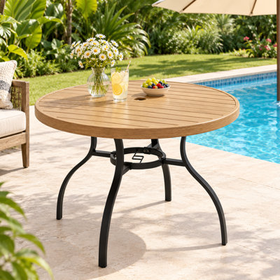 Table ronde de salle à manger d'intérieur/extérieur monobloc de 41 pouces