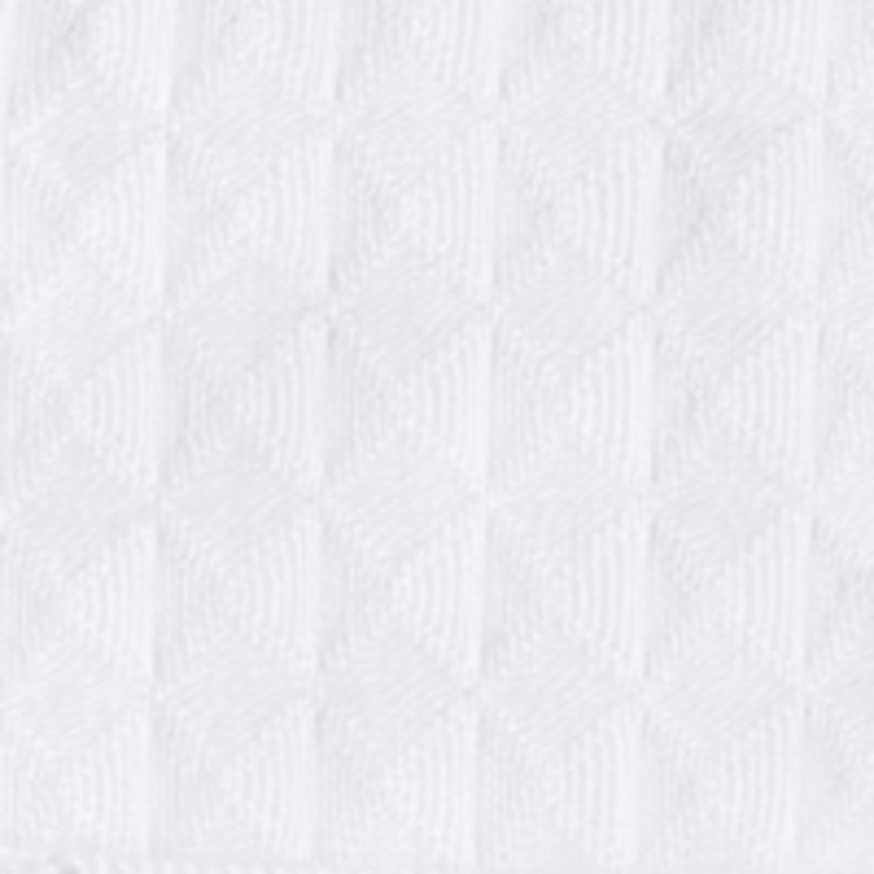 Serviette de bain 100% coton Waffle Twist, Blanc, Ensemble de serviettes de bain 6 pièces