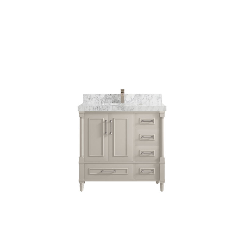 Aberdeen X P 22 po Meuble-lavabo central D Marbre de Carrare