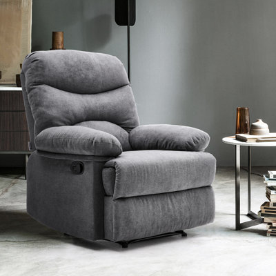 Velvet Manual Swivel Recliner