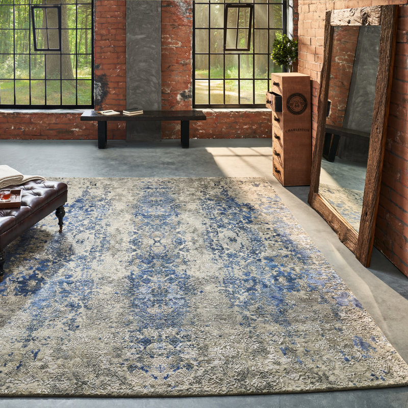 Hand Knotted Area Rug, Rectangle 12' x 15'