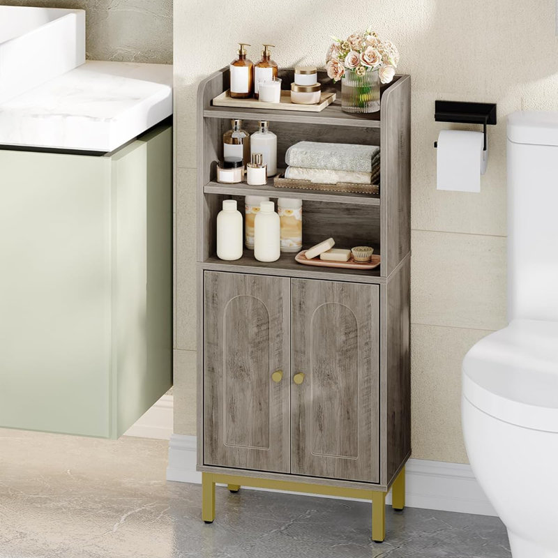 Armoire de rangement pour salle de bain, Grège