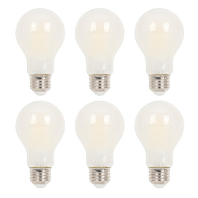 10-Watt (100-Watt Equivalent) Soft White A19 Dimmable Filament LED Light Bulb, Medium Base, 6 Pack