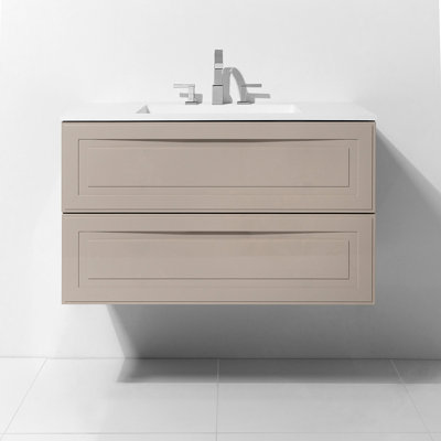 Ensemble de meuble-lavabo simple 30 po avec comptoir à surface solide Cavinder