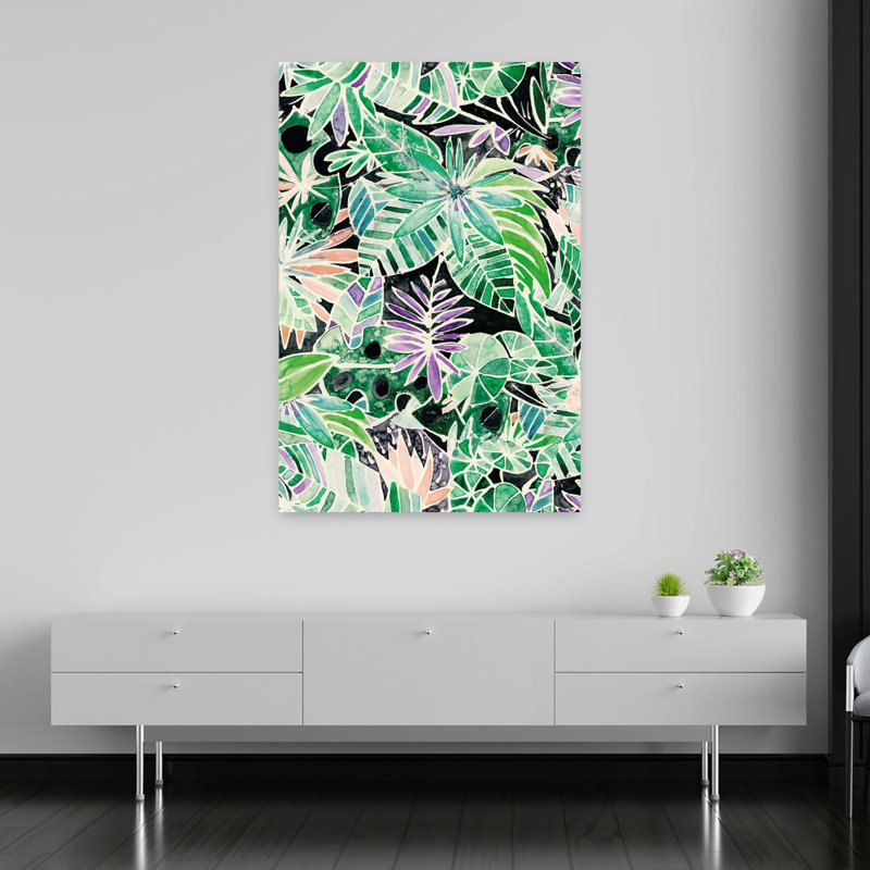 Art contemporain, art mural lilas, H 60 po x l 40 po