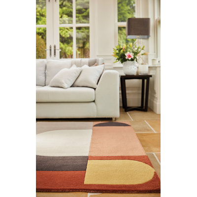 Blyth Brown/Cream/Red Area Rug