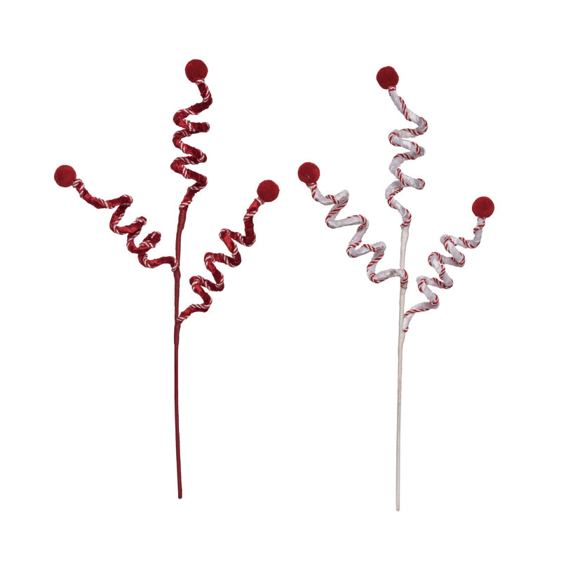  Peppermint Twist Pick Set of 2 Christmas Home Decorations