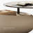 50.39" Modern Swivel Coffee Table with Tempered Glass Top
