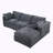 Upholstered L-Shaped Sectional Reversible-1409081835