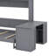 Grand lit escamotable avec bureau, tablettes et armoires