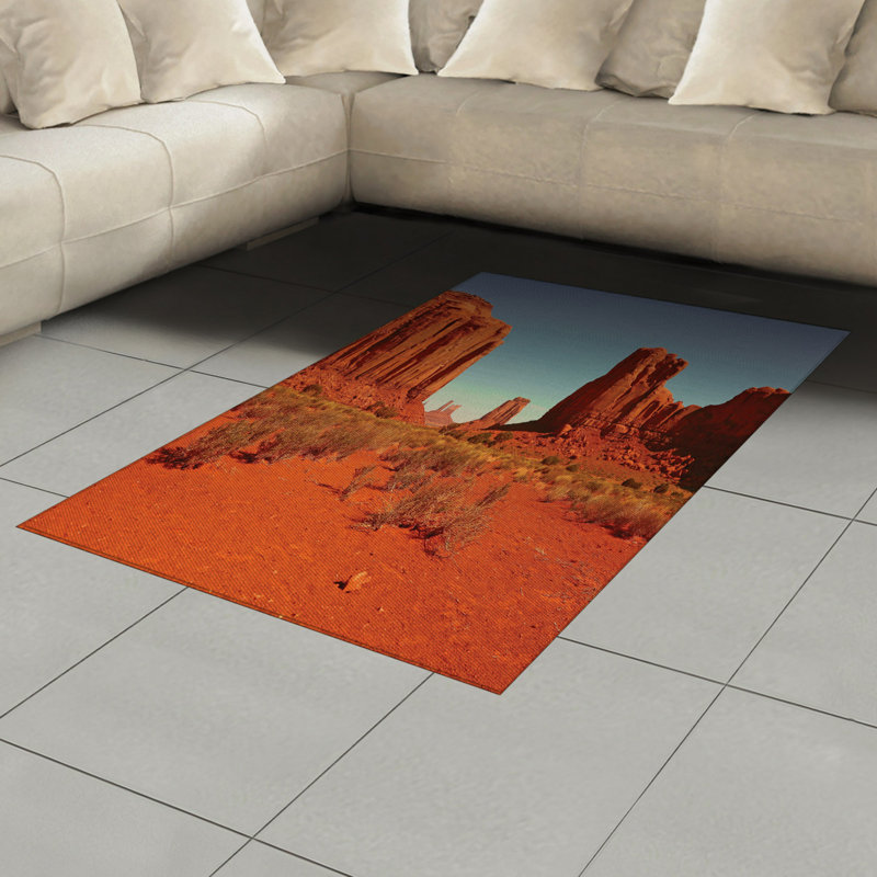Tapis décoratif à poils longs en polyester à haute densité Desert, Rectangle— 4 pi x 5 pi 8 po