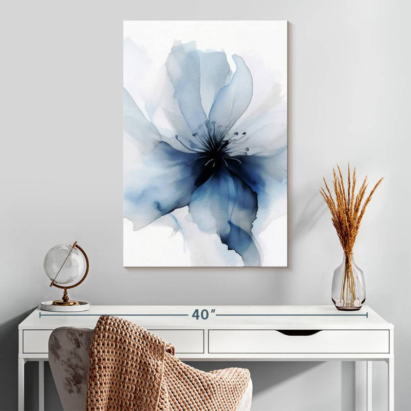 Avery délicat bleu floral I, H 30 po x l 20 po