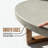 Round Solid Wood Coffee Table with Concrete Finish