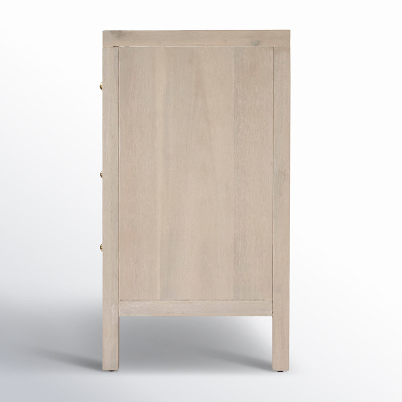 Celine 34" 3-Drawer Nightstand, Antique Taupe