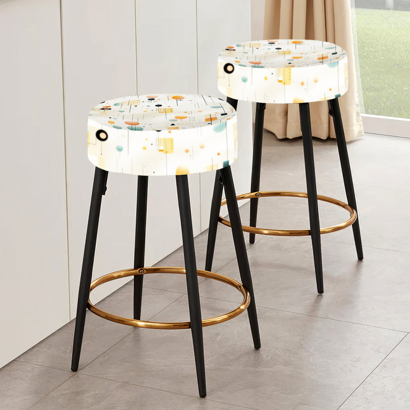 Ensemble de 2 tabourets de bar géométriques Minimalisme