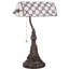 Petite lampe de table en verre coloré Tiffany Banker Tiffany