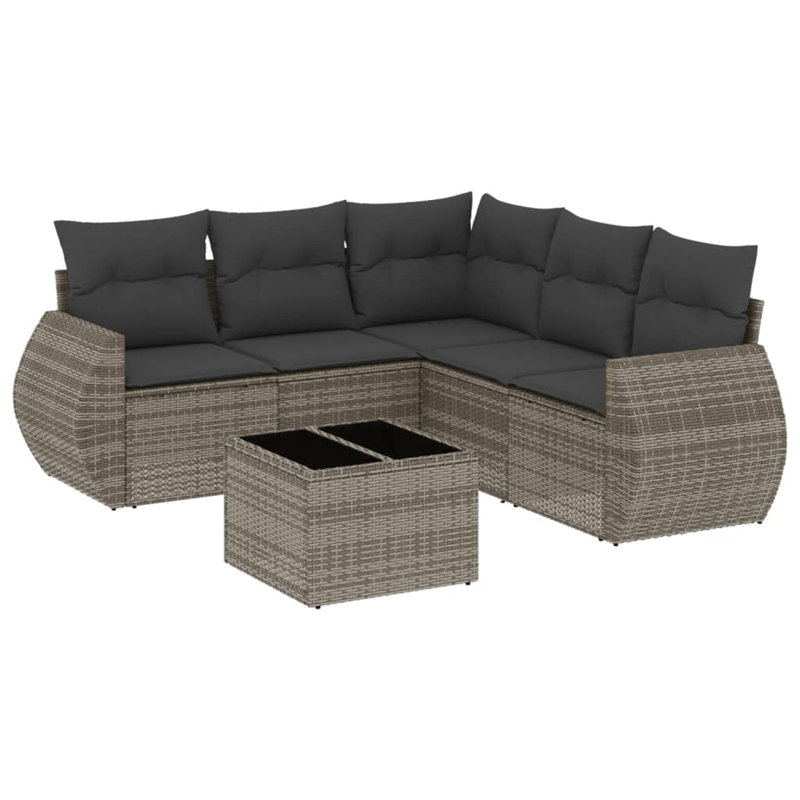 Ensemble de canapé de jardin Vidaxl gris