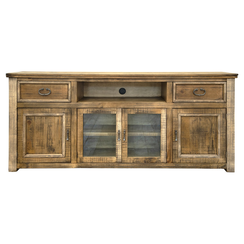 Meuble télé avec 2 tiroirs et 4 portes Everby, 80"