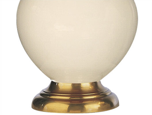 Double Gourd Ceramic Table Lamp, Celadon/Brass, Ivory