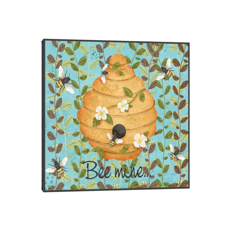 Bees And Honey I by Jade Reynolds - Wrapped Canvas Print, 30.48 cm H x 30.48 cm W