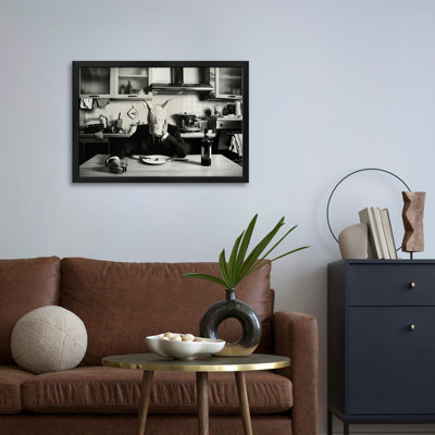Just One Day Alone (Family Portrait) Premium Framed Poster by Stefano Miserini