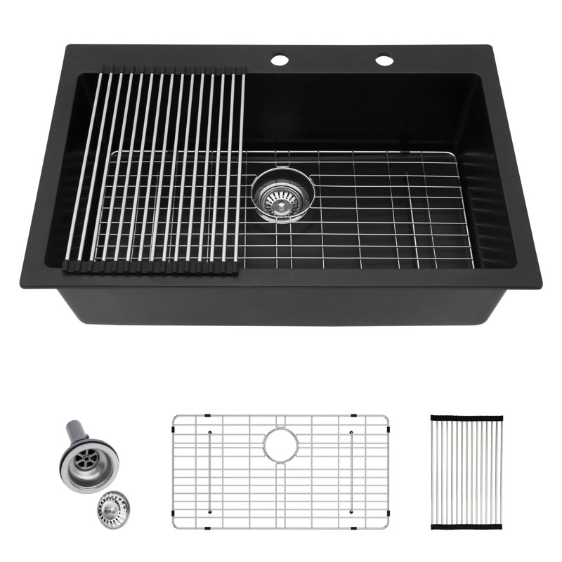 Évier de cuisine en quartz 33 po