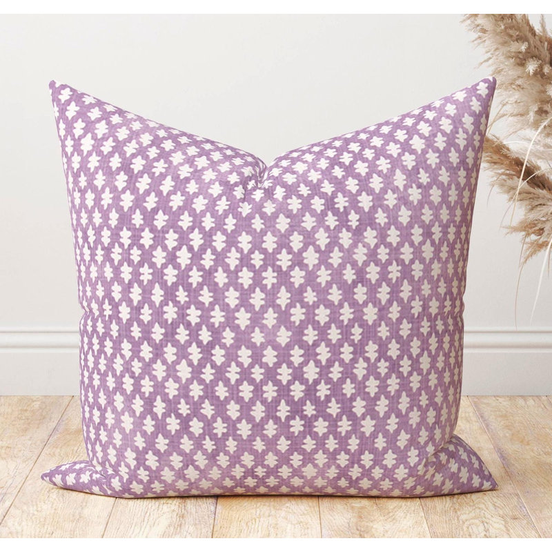 Housse de coussin en coton lavande, Square 21"