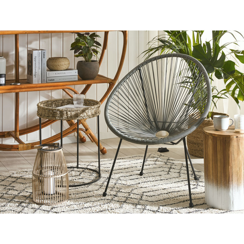 Broseley Wicker Outdoor Lounge Chair, Dark Grey