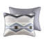 Couette double de 20 cm avec une teinte bleue, épaisse, dos en microfibre douce et style rustique moderne