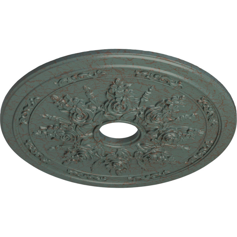 Médaillon de plafond Endurathane Lariah, 24 3/4 po de diamètre extérieur 1 3/8 po x P 3 1/4 po (convient aux auvents jusqu'à 1 3/8 po), apprêté en usine