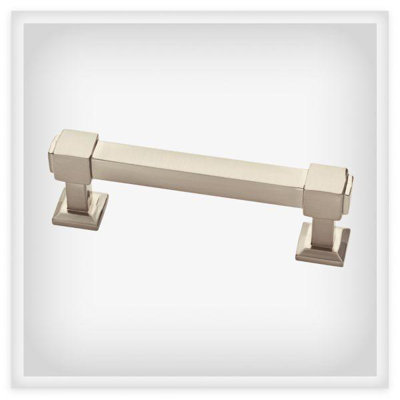 (Paquet de 5) Nickel satiné carré classique de 3 pouces