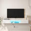 Meuble télé blanc flottant avec 16 couleurs et fabrication pour 55 60 téléviseurs de 65 pouces, 16 po, blanc, espace de rangement-1722204545