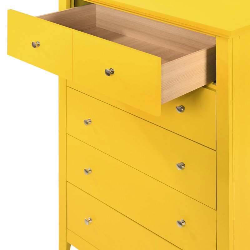 Commode à tiroirs, Jaune