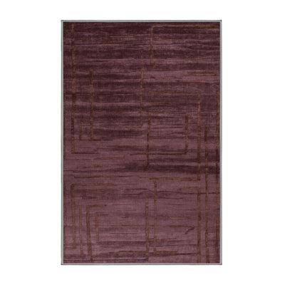 Machine Washable Abstract Brown Area Rug